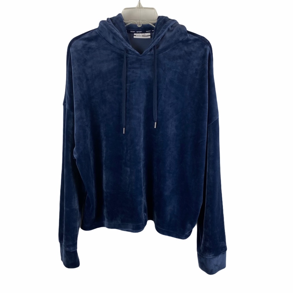 DKNY Velour Indgo Blue Soft Hoodie
